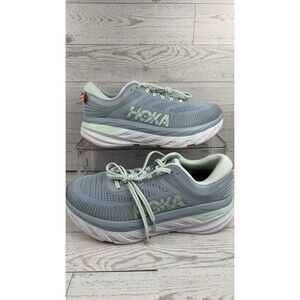 Hoka Bondi 7 Running Shoes Blue Fog / Blue Glass Color Women’s 8 Wide #310